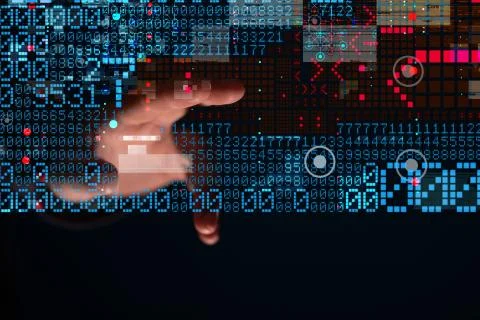 A Software, web development, programming concept. Abstract Programming Foto stock