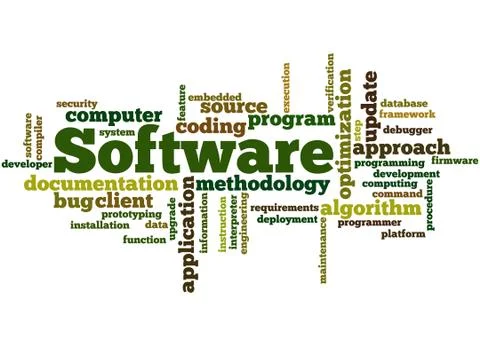 Software, word cloud concept 스톡 일러스트