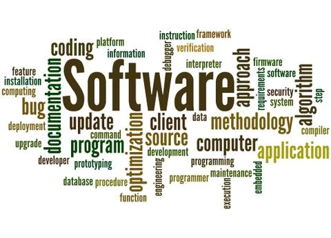 Software, word cloud concept Stock Illustration