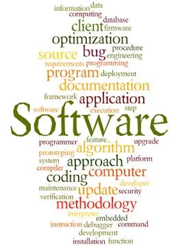 Software, word cloud concept Stock Illustration