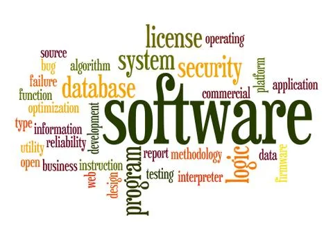 Software word cloud 스톡 일러스트