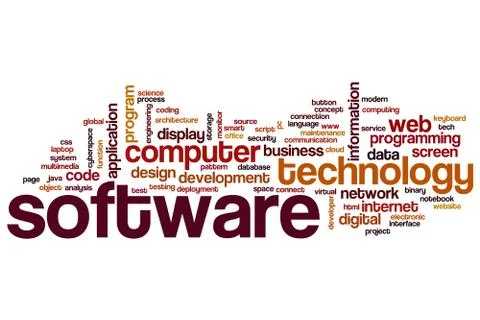 Software word cloud 스톡 일러스트