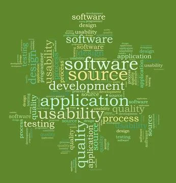Software word cloud Stock Illustration