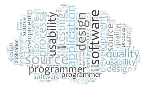 Software word cloud Stock Illustration