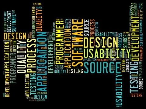 Software word cloud Illustrazione stock