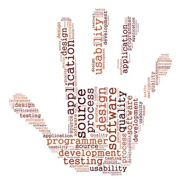 Software word cloud 库存插图