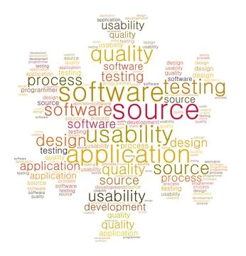 Software word cloud Stockillustratie