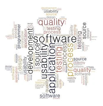 Software word cloud Stock Illustration