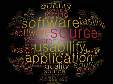 Software word cloud Stock Illustration