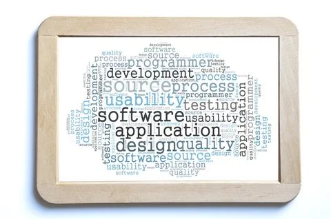 Software word cloud Stock Photos
