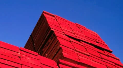 Softwood building lumber. Stock Footage 20543798