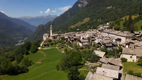 Soglio by Drone Stock Footage 236404726