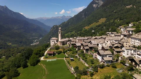Soglio by drone Stock Footage 236405003