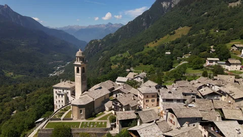 Soglio by drone Stock Footage 236405356
