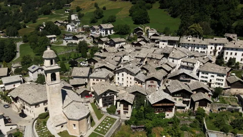 Soglio by drone Stock Footage 236405449