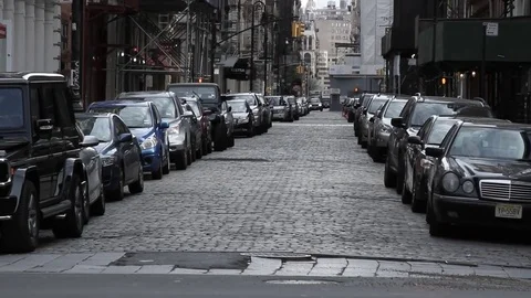 Soho Cobblestone street Stock Footage 76090523