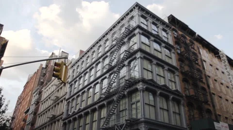 SOHO loft - wide angle - exterior 스톡 동영상 68056367
