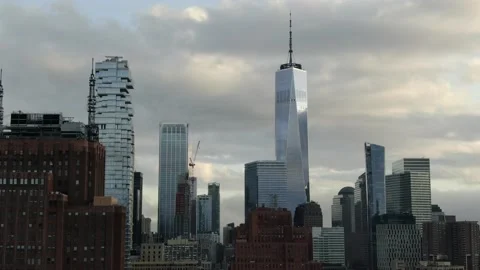 SoHo rooftops between Lower Manhattan and Midtown Stock-Footage 131265339