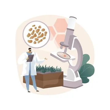 Soil analysis abstract concept vector illustration. Illustrazione stock
