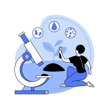 Soil analysis abstract concept vector illustration. Illustrazione stock