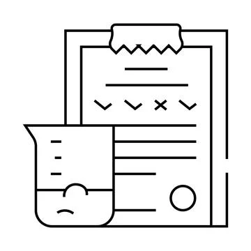 Soil analysis line icon vector illustration black Stock Illustration