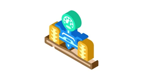 Soil analysis robot harvests isometric icon animation Video stock 327278493