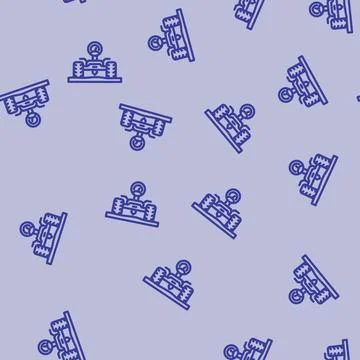 Soil analysis robot harvests line vector seamless pattern Stock Illustration