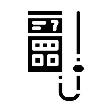 Soil analyzer device glyph icon vector illustration Stock Illustration