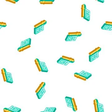 Soil analyzer device isometric icon seamless pattern Stock Illustration