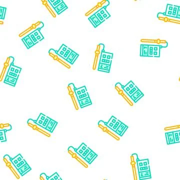 Soil analyzer device vector seamless pattern Stock Illustration