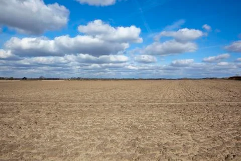 Soil and sky background Stock Photos