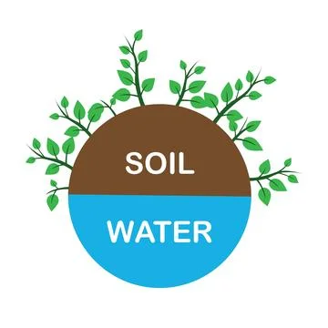 Soil and water Stock Illustration