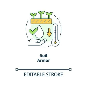Soil armor concept icon Stock Illustration