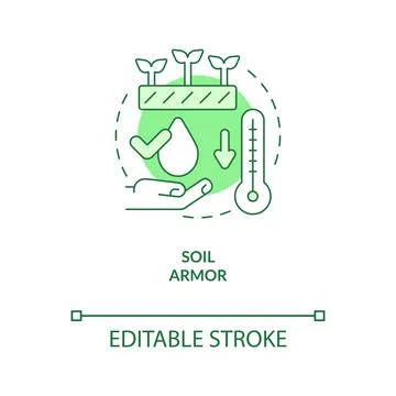 Soil armor green concept icon Stock Illustration