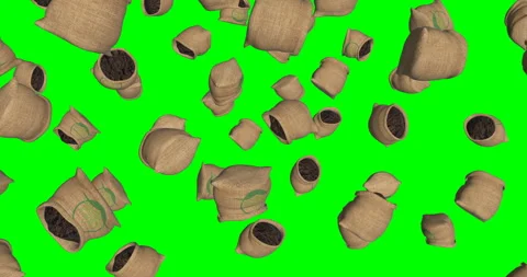 Soil Bag falling slow motion Stock Footage 251878567