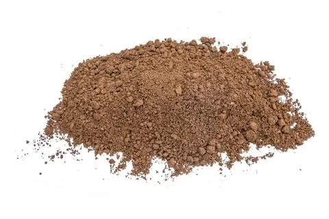 Soil Banner side view isolated on white background - Topsoil Banner with Ea.. Stock Photos