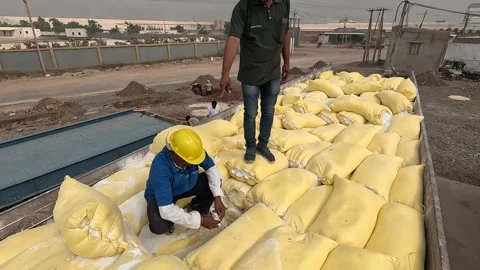 Soil is being taken inside the lab for testing Stock Footage 283428986