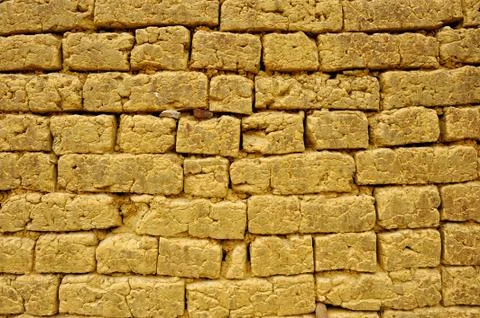 Soil bricks wall Stock Photos