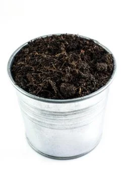 Soil in bucket Stock Photos