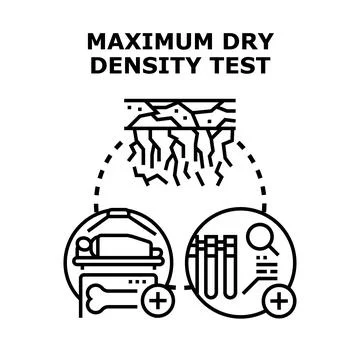 Soil compaction and density testing concept Stock Illustration