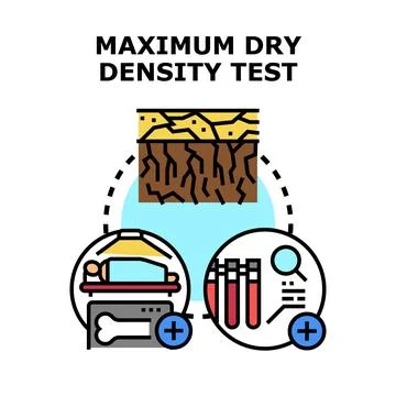 Soil compaction and density testing concept Stock Illustration