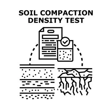 Soil compaction density test concept イラスト素材