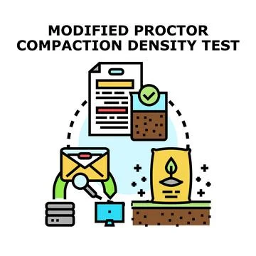 Soil compaction density test engineering concept Illustrazione stock