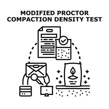 Soil compaction density test engineering concept Illustrazione stock