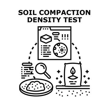 Soil compaction density testing for agricultural quality control Stock Illustration