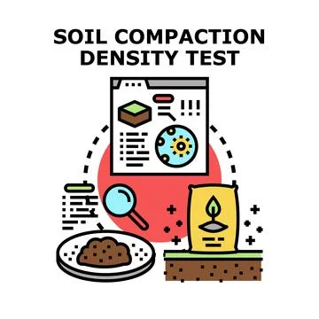 Soil compaction density testing for agricultural quality control Stock Illustration