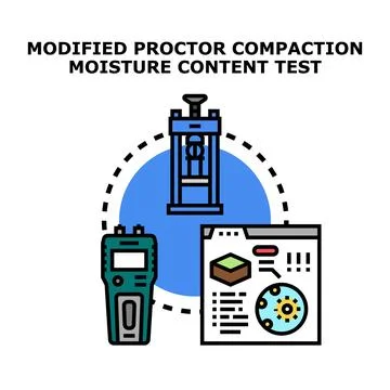 Soil compaction moisture content test concept イラスト素材