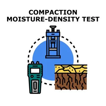 Soil compaction moisture density testing process 스톡 일러스트