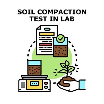 Soil compaction test in laboratory concept illustration 库存插图