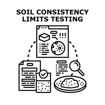 Soil consistency limits testing concept vector illustration Stock Illustration